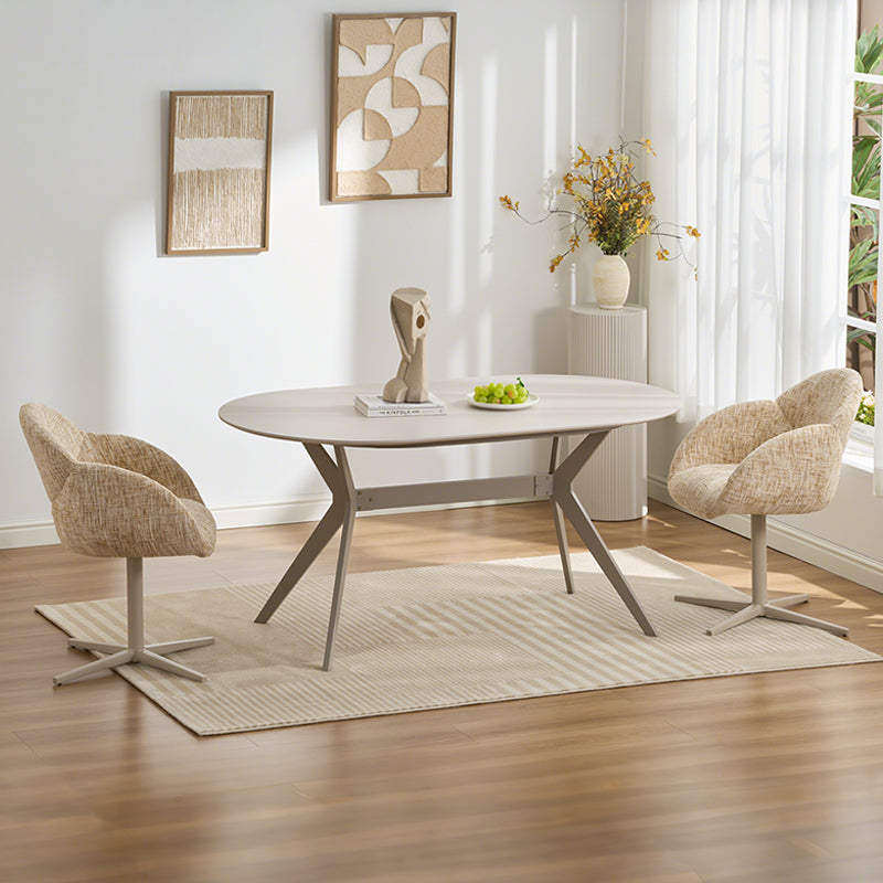 Sillón de Comedor Giratorio 360° Niamh [Juego de 1] [Tejido de lino]