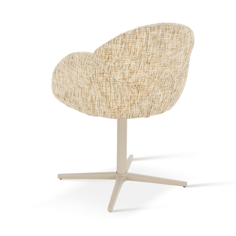 Sillón de Comedor Giratorio 360° Niamh [Juego de 1] [Tejido de lino]