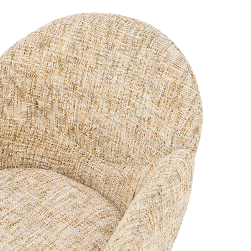 Sillón de Comedor Giratorio 360° Niamh [Juego de 1] [Tejido de lino]