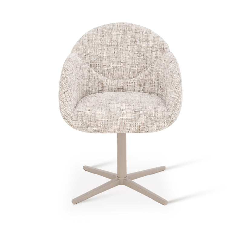 Sillón de Comedor Giratorio 360° Niamh [Juego de 1] [Tejido de lino]