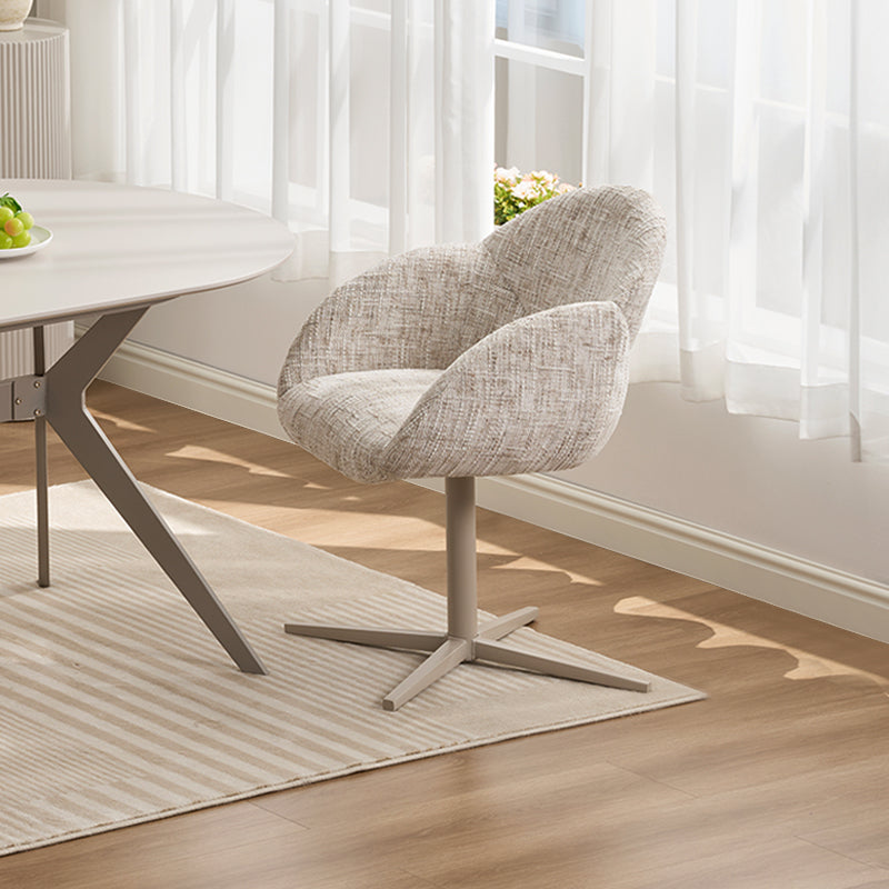 Sillón de Comedor Giratorio 360° Niamh [Juego de 1] [Tejido de lino]
