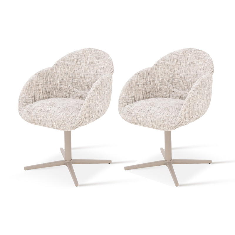 Sillón de Comedor Giratorio 360° Niamh [Juego de 1] [Tejido de lino]