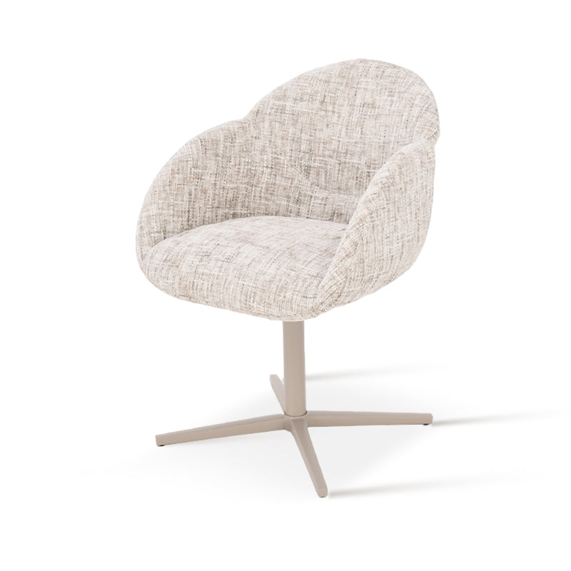 Sillón de Comedor Giratorio 360° Niamh [Juego de 1] [Tejido de lino]