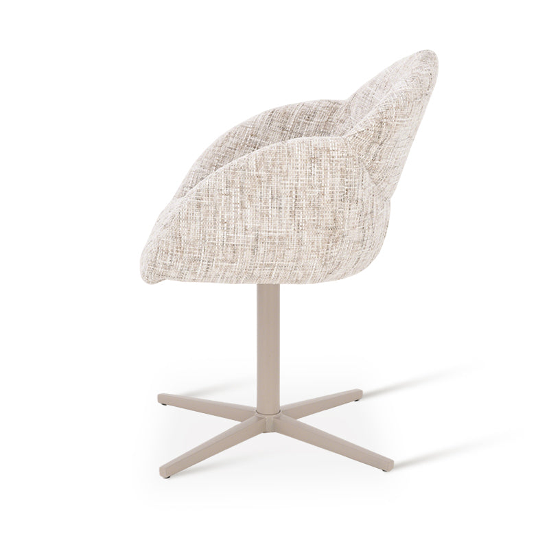 Sillón de Comedor Giratorio 360° Niamh [Juego de 1] [Tejido de lino]