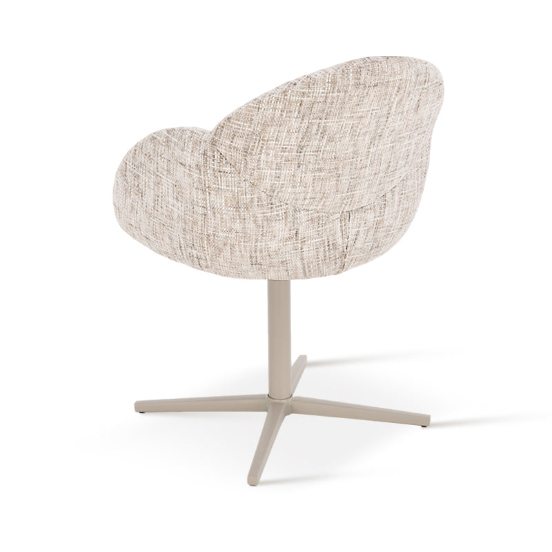 Sillón de Comedor Giratorio 360° Niamh [Juego de 1] [Tejido de lino]