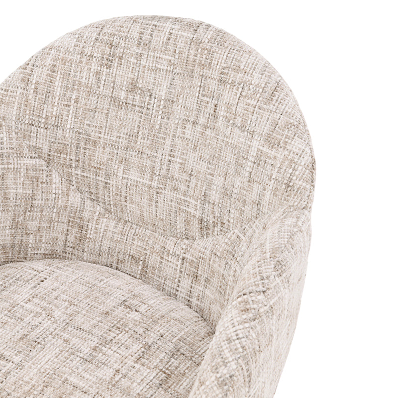Sillón de Comedor Giratorio 360° Niamh [Juego de 1] [Tejido de lino]