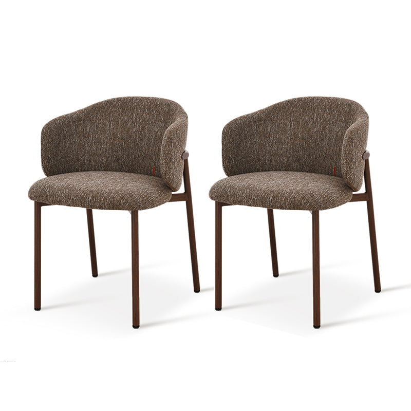 Sillas de comedor Valda [Lote de 2] [Tejido efecto lino]