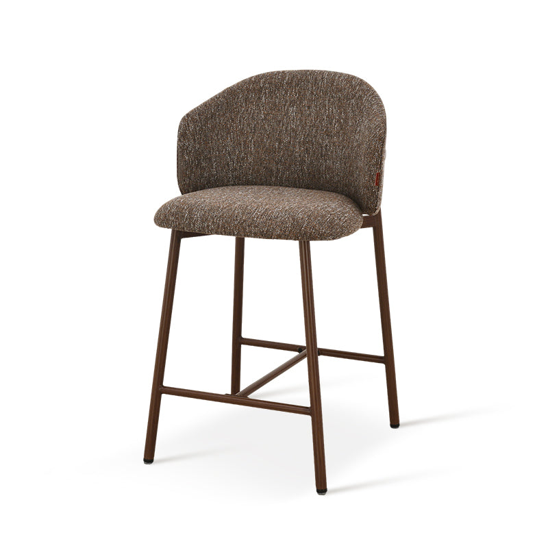 Taburete de Bar Valda [Lote de 1] [Tela efecto lino] [65 cm]