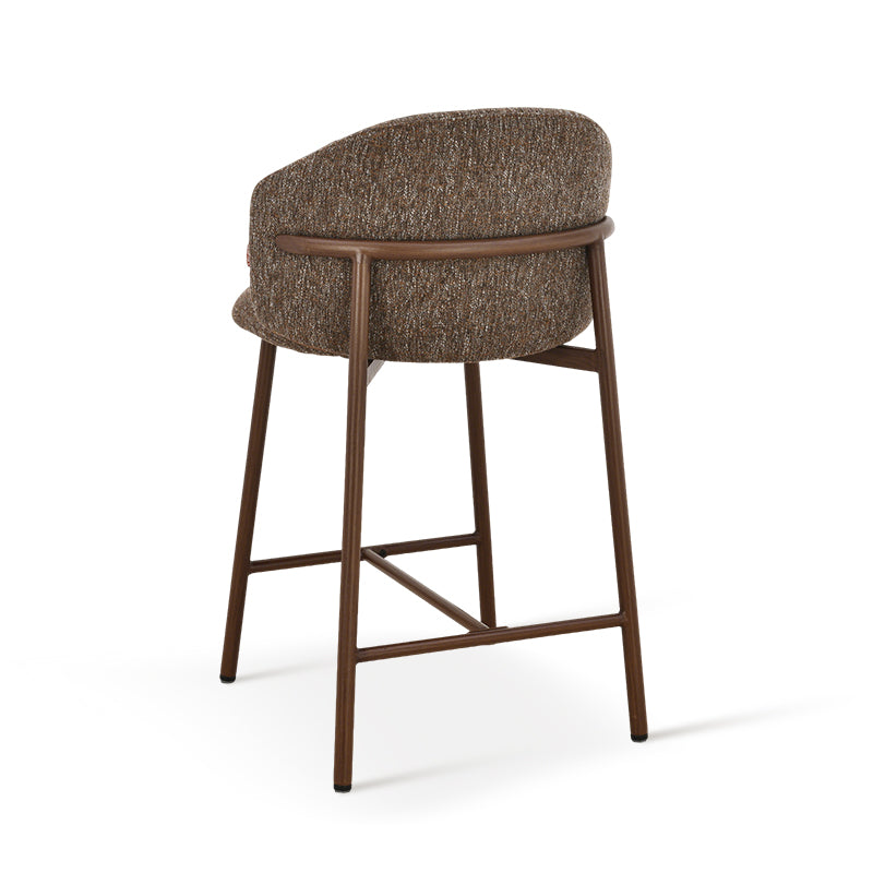 Taburete de Bar Valda [Lote de 1] [Tela efecto lino] [65 cm]