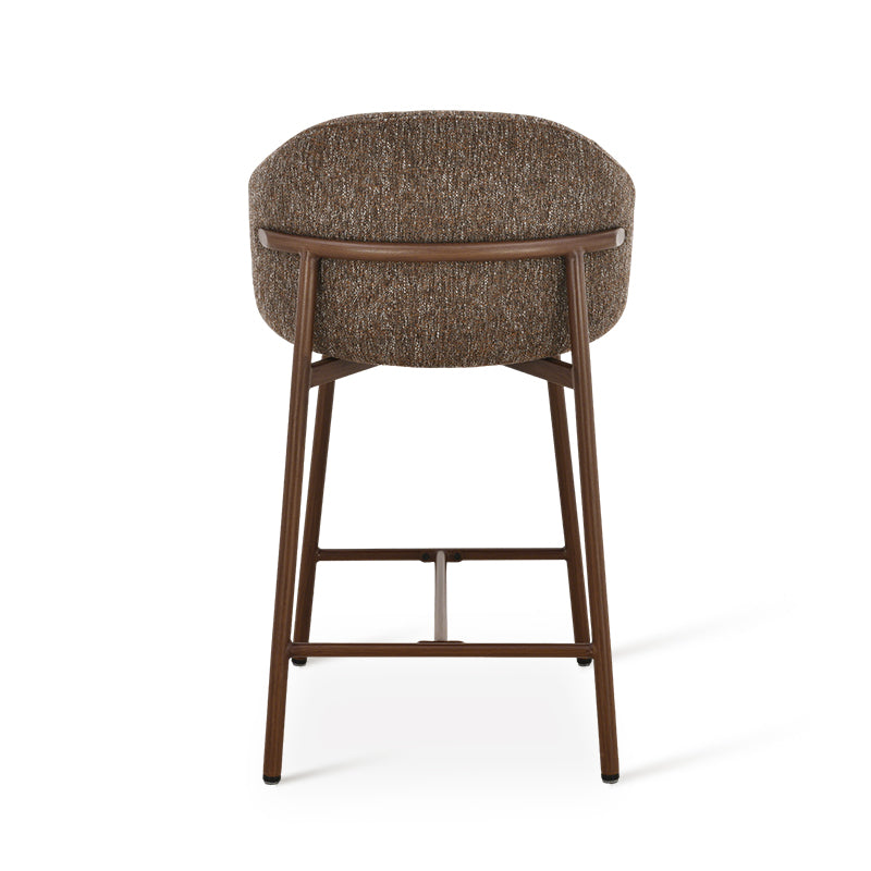 Taburete de Bar Valda [Lote de 1] [Tela efecto lino] [65 cm]