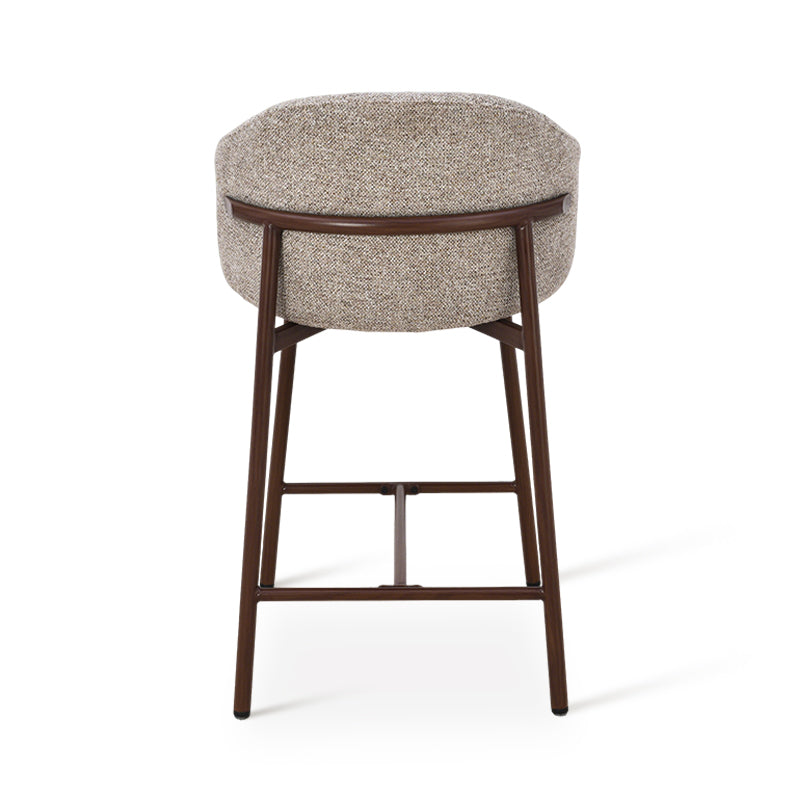 Taburete de Bar Valda [Lote de 1] [Tela efecto lino] [65 cm]