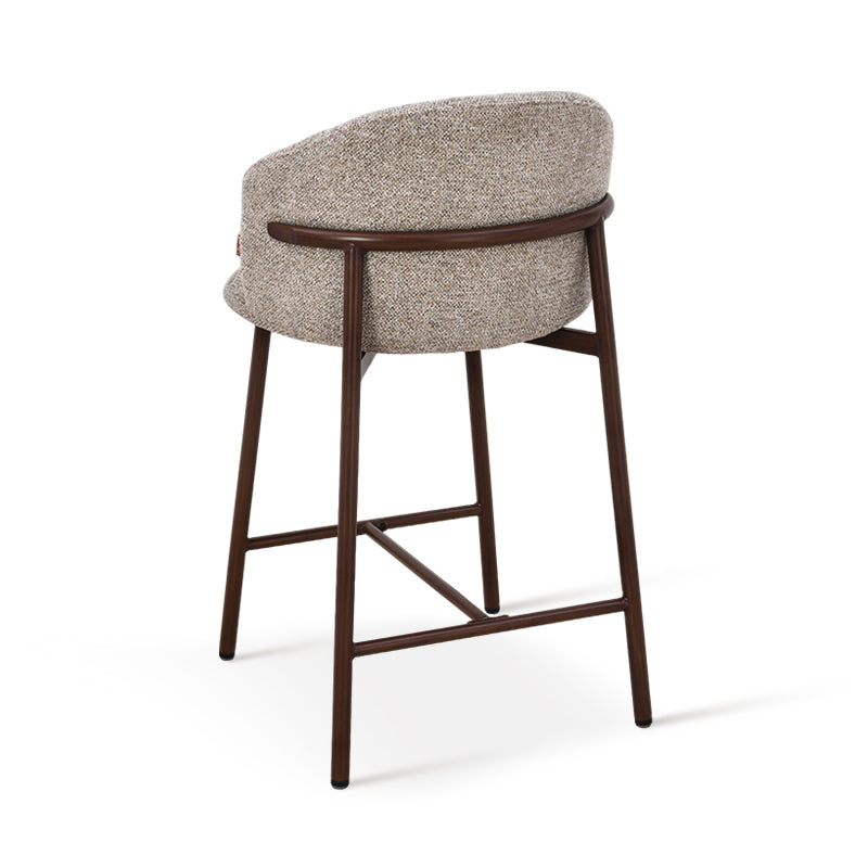 Taburete de Bar Valda [Lote de 1] [Tela efecto lino] [65 cm]