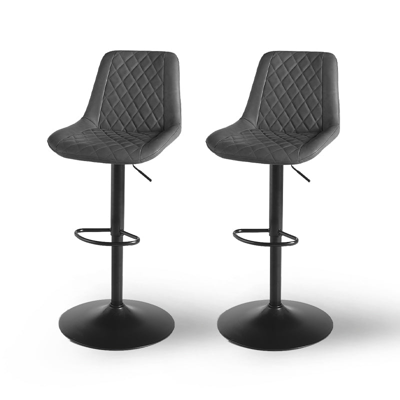 Taburete de bar ajustable Jarvis en ecocuero, altura 62-82 cm, giro 360° - diseño moderno para cocina