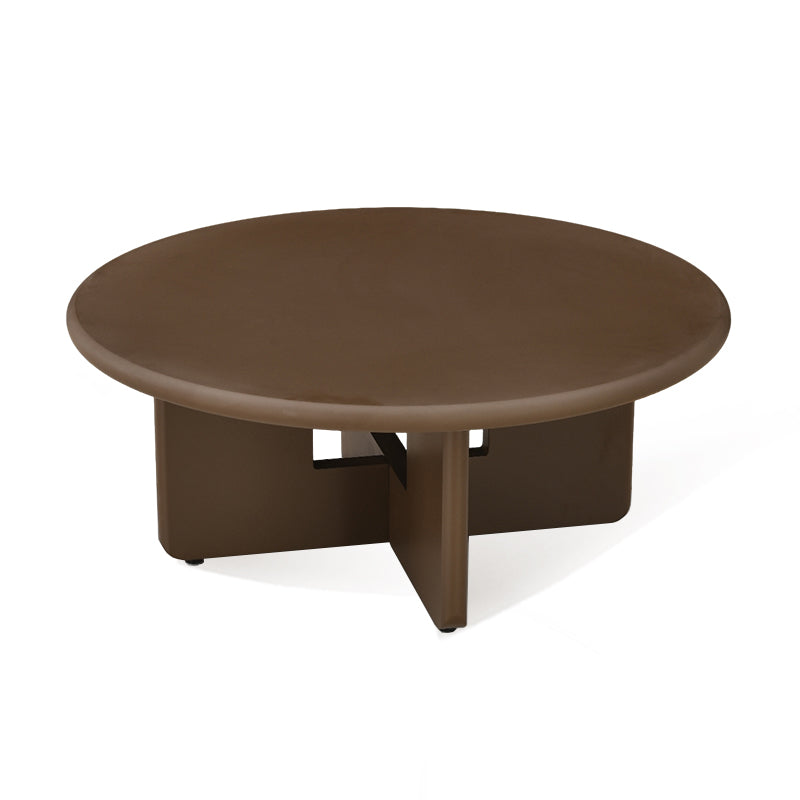 Conjunto de mesa auxiliar redonda Aine Orin [Marrón][Mate]