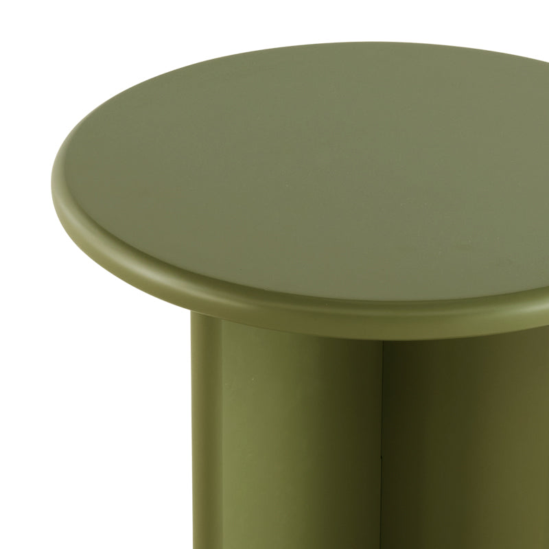 Juego de Mesas Auxiliares Redondas Mate Aine Chelsea [Verde y Beige]