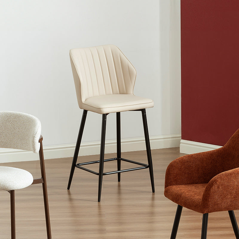 Taburetes de bar alto Aleena [Juego de 2] [Piel sintética] [65 cm] Ofcasafurniture ES