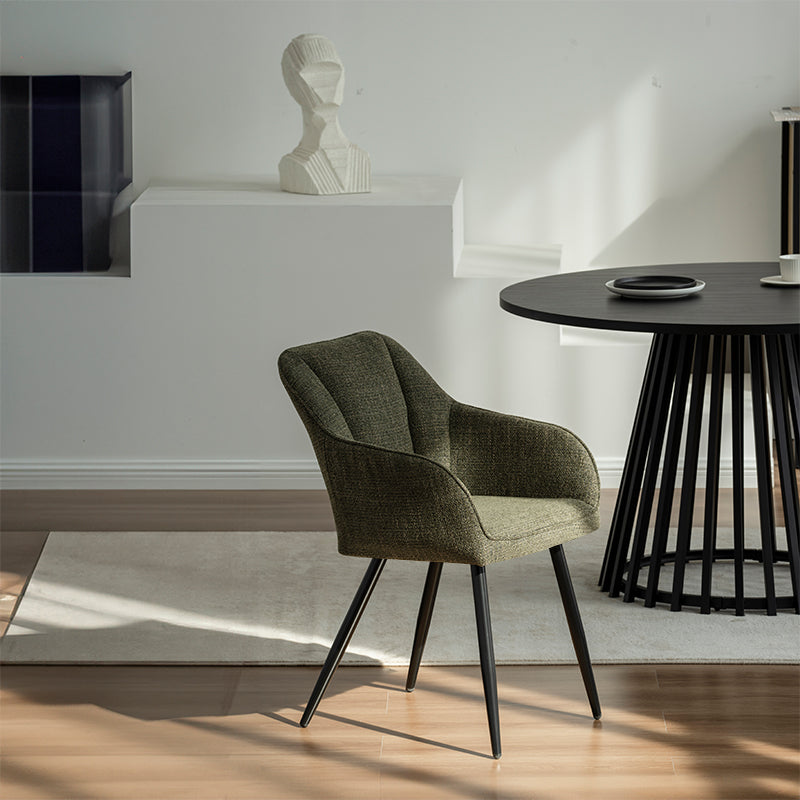 Mesa de Comedor Redonda Verónica y 4 Sillón Sienna Garden [Conjunto de Comedor]