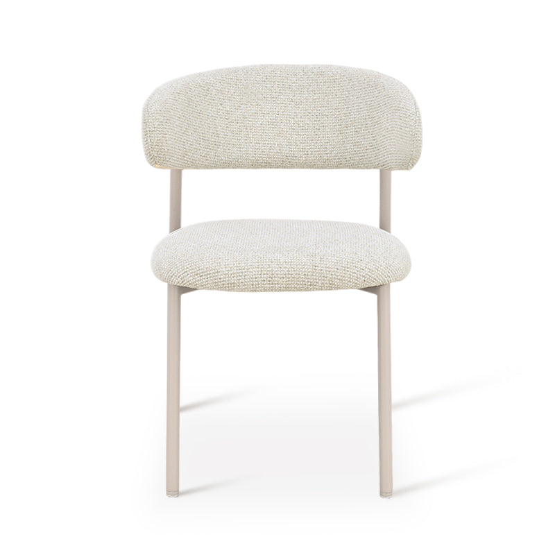 Silla de comedor Zahra S [Juego de 2] [Tejido efecto lino] [⌀ 2.5 cm]