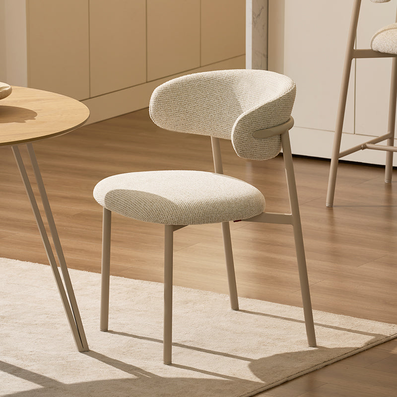 Silla de comedor Zahra S [Juego de 2] [Tejido efecto lino] [⌀ 2.5 cm]