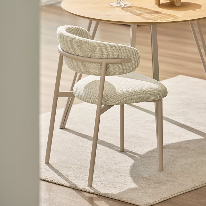 Silla de comedor Zahra S [Juego de 2] [Tejido efecto lino] [⌀ 2.5 cm]