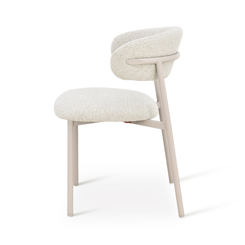 Silla de comedor Zahra S [Juego de 2] [Tejido efecto lino] [⌀ 2.5 cm]