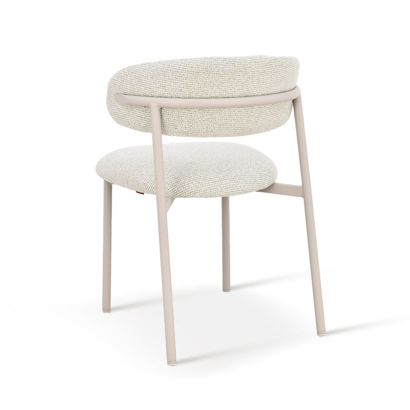 Silla de comedor Zahra S [Juego de 2] [Tejido efecto lino] [⌀ 2.5 cm]