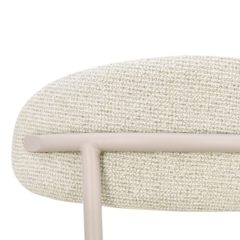 Silla de comedor Zahra S [Juego de 2] [Tejido efecto lino] [⌀ 2.5 cm]