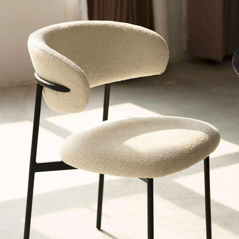 Silla de comedor Zahra [Juego de 2] [Blanco] [Linen&Bucle]