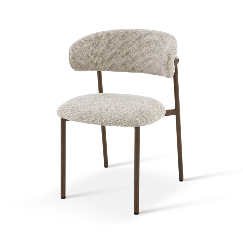 Silla de comedor Zahra S [Juego de 2] [Tela de lino] [⌀ 2.5 cm]