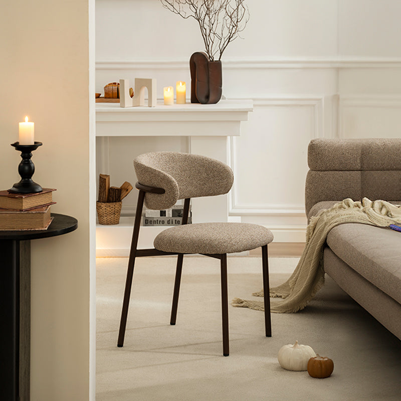 Silla de Comedor Zahra S [Juego de 2] [Tela de lino] [⌀ 2.5 cm]