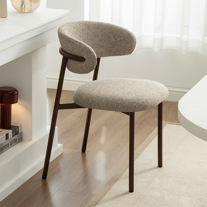 Silla de Comedor Zahra S [Juego de 2] [Tela de lino] [⌀ 2.5 cm]