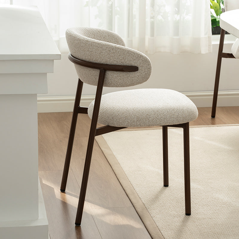 Silla de Comedor Zahra S [Juego de 2] [Tela de lino] [⌀ 2.5 cm]