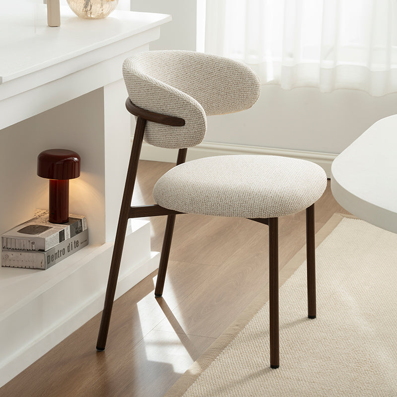 Silla de Comedor Zahra S [Juego de 2] [Tela de lino] [⌀ 2.5 cm]