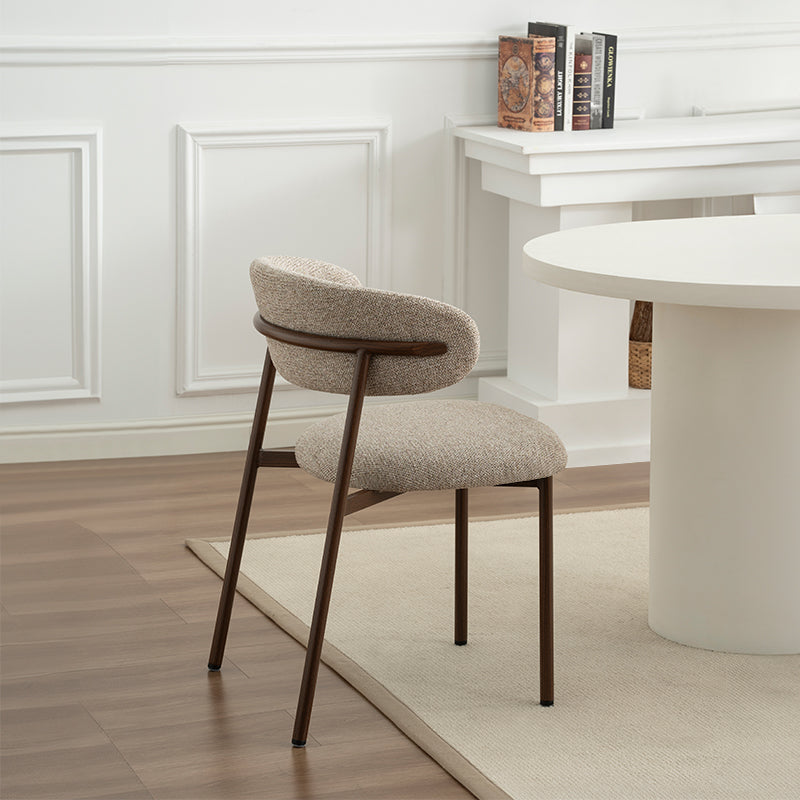 Silla de Comedor Zahra S [Juego de 2] [Tela de lino] [⌀ 2.5 cm]