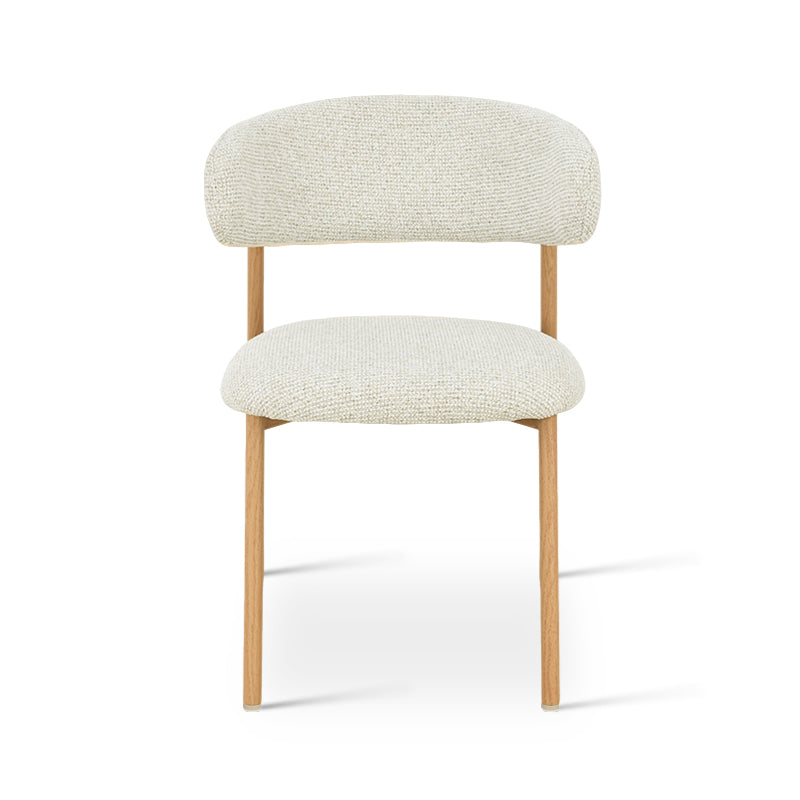 Silla de comedor Zahra S [Juego de 2] [Tejido efecto lino] [⌀ 2.5 cm]