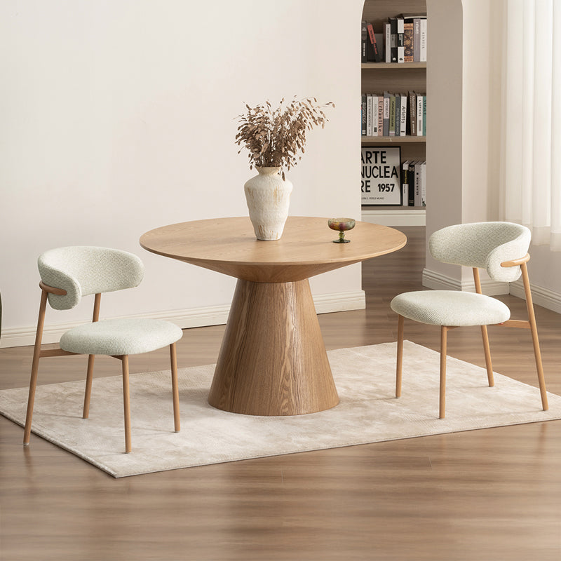 Silla de comedor Zahra S [Juego de 2] [Tejido efecto lino] [⌀ 2.5 cm]