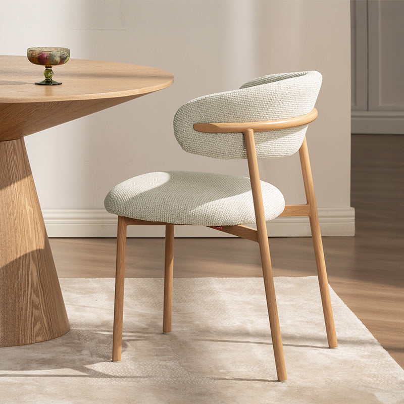 Silla de comedor Zahra S [Juego de 2] [Tejido efecto lino] [⌀ 2.5 cm]