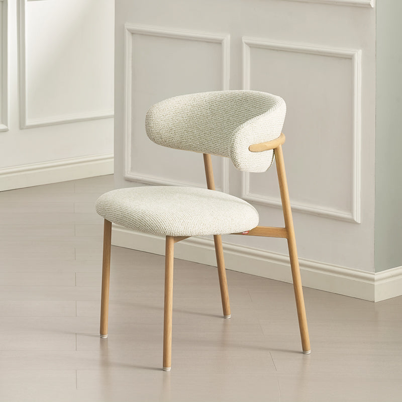 Silla de comedor Zahra S [Juego de 2] [Tejido efecto lino] [⌀ 2.5 cm]