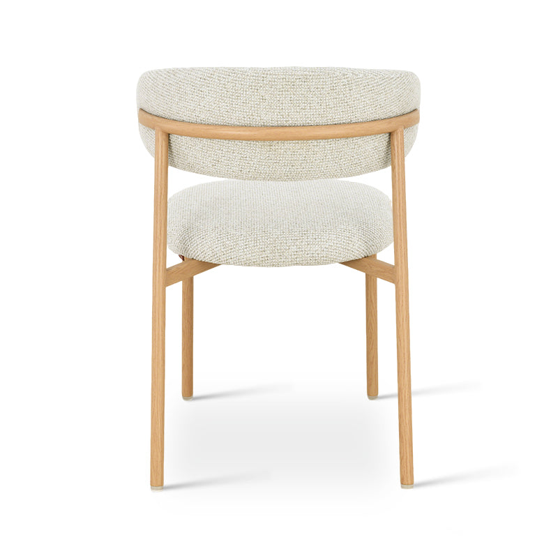 Silla de comedor Zahra S [Juego de 2] [Tejido efecto lino] [⌀ 2.5 cm]
