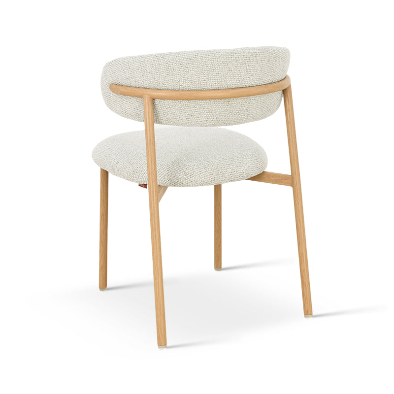 Silla de comedor Zahra S [Juego de 2] [Tejido efecto lino] [⌀ 2.5 cm]