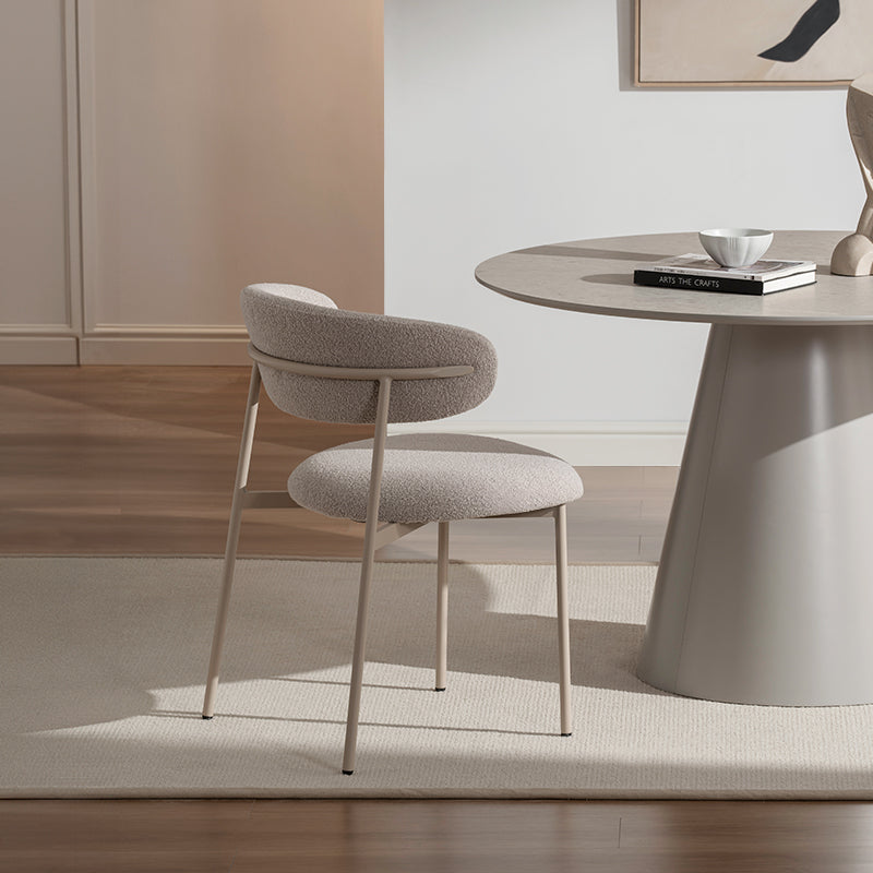 Silla de comedor Zahra [Juego de 2] [Blanco] [Linen&Bucle]