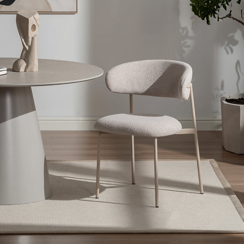 Silla de comedor Zahra [Juego de 2] [Blanco] [Linen&Bucle]