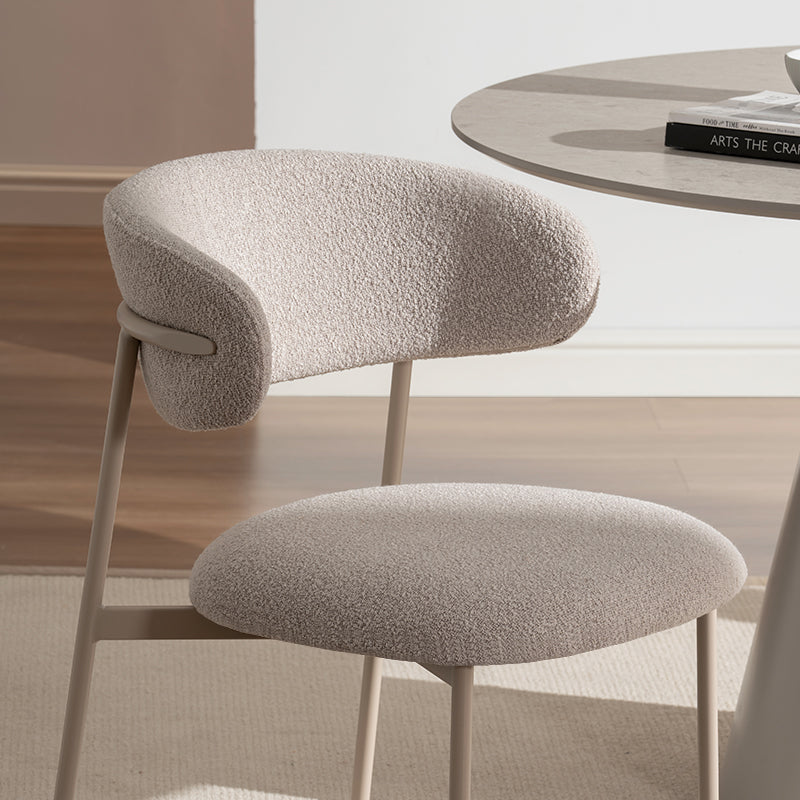 Silla de comedor Zahra [Juego de 2] [Blanco] [Linen&Bucle]