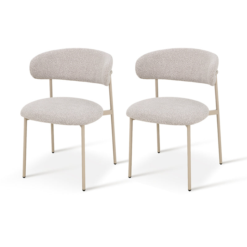 Silla de comedor Zahra [Juego de 2] [Blanco] [Linen&Bucle]