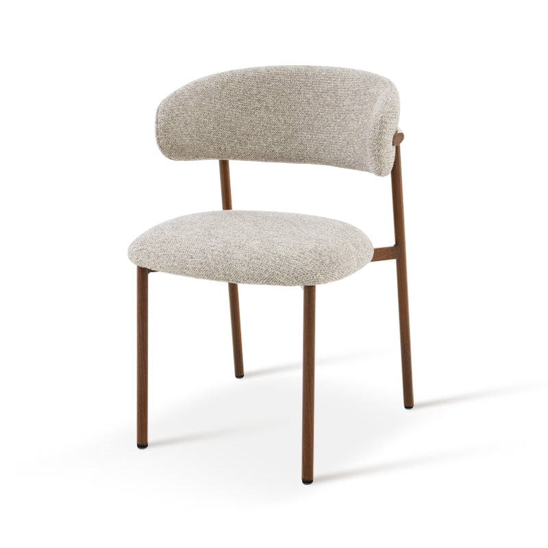 Silla de comedor Zahra S [Juego de 2] [Tejido efecto lino] [⌀ 2.5 cm]