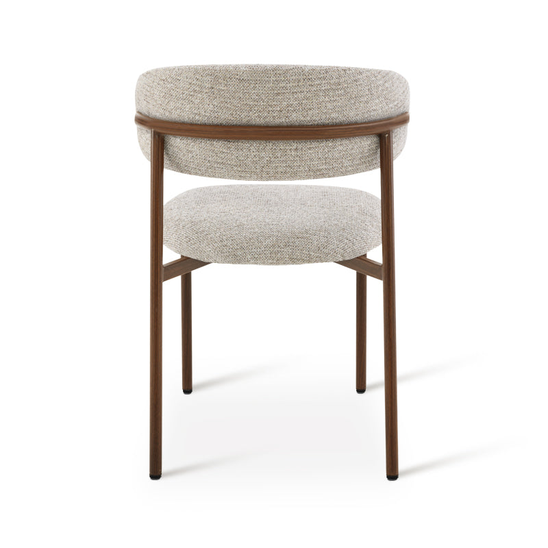 Silla de comedor Zahra S [Juego de 2] [Tejido efecto lino] [⌀ 2.5 cm]