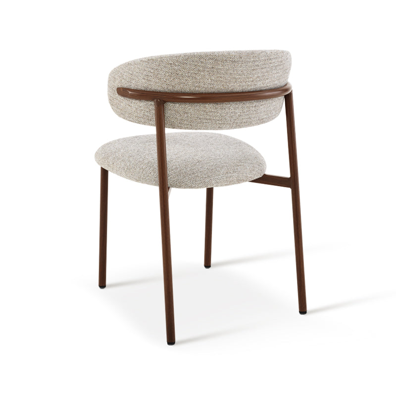 Silla de comedor Zahra S [Juego de 2] [Tejido efecto lino] [⌀ 2.5 cm]