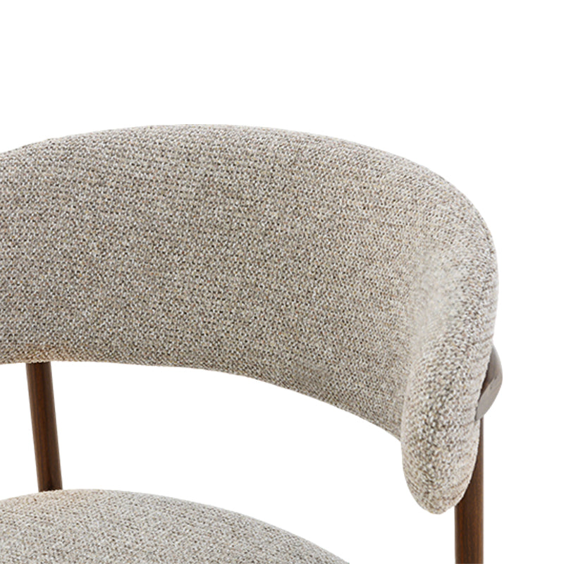 Silla de comedor Zahra S [Juego de 2] [Tejido efecto lino] [⌀ 2.5 cm]