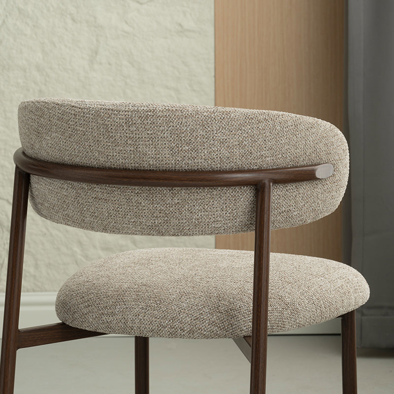 Silla de comedor Zahra S [Juego de 2] [Tela de lino] [⌀ 2.5 cm]