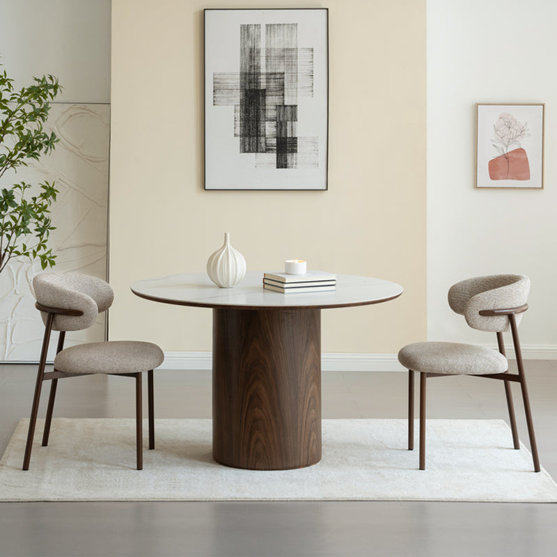 Silla de comedor Zahra S [Juego de 2] [Tela de lino] [⌀ 2.5 cm]